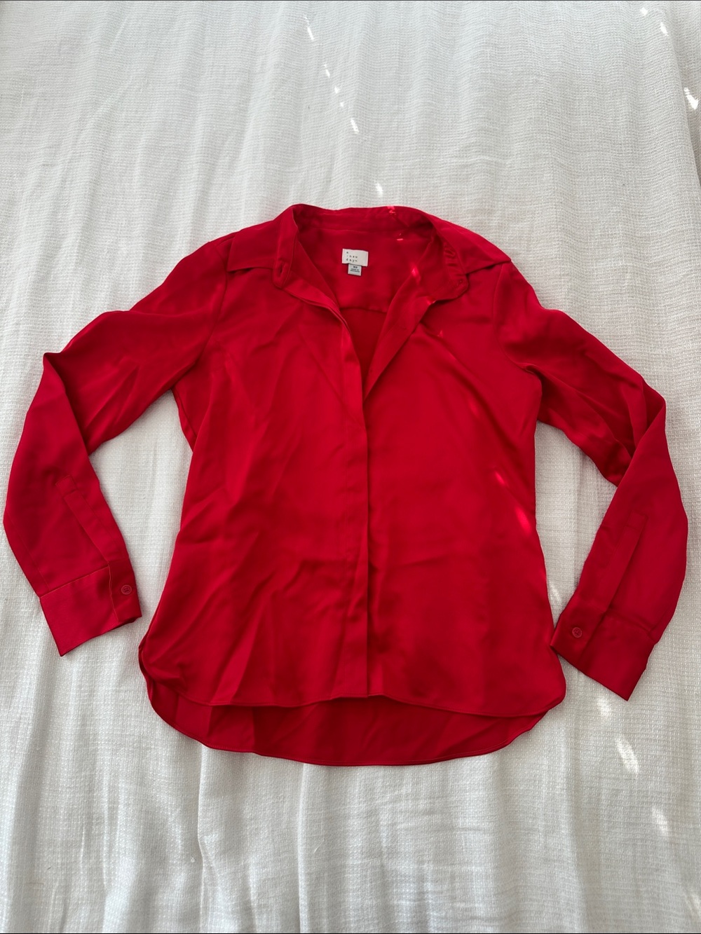 a new day Red Long-Sleeve Button-Down Shirt